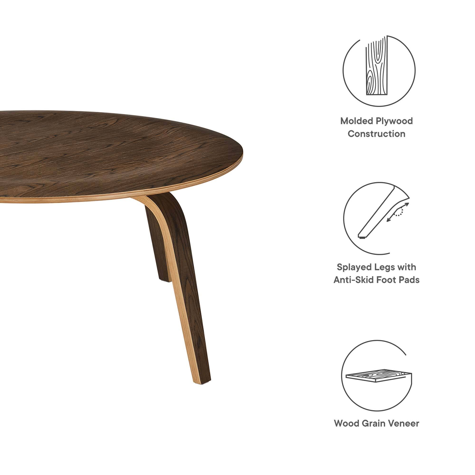 Molded Plywood Construction  
Splayed Legs with Anti-Skid Foot Pads  
Wood Grain Veneer