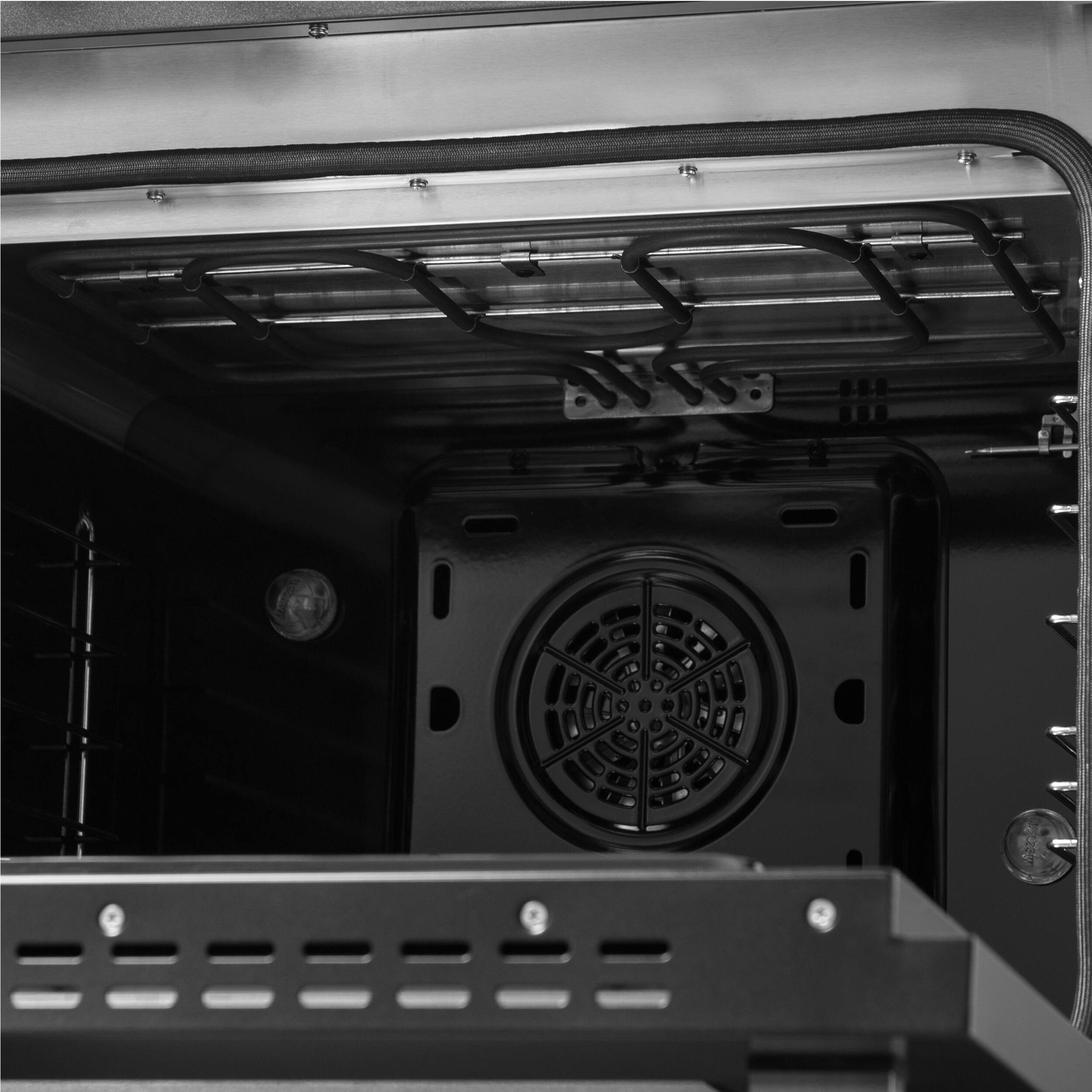 Alt View 9. Forno Appliances - 48 in. Wide 8 Burner Galiano 6.58 Cu. Ft. Freestanding Dual Fuel True Convection Range - Black.