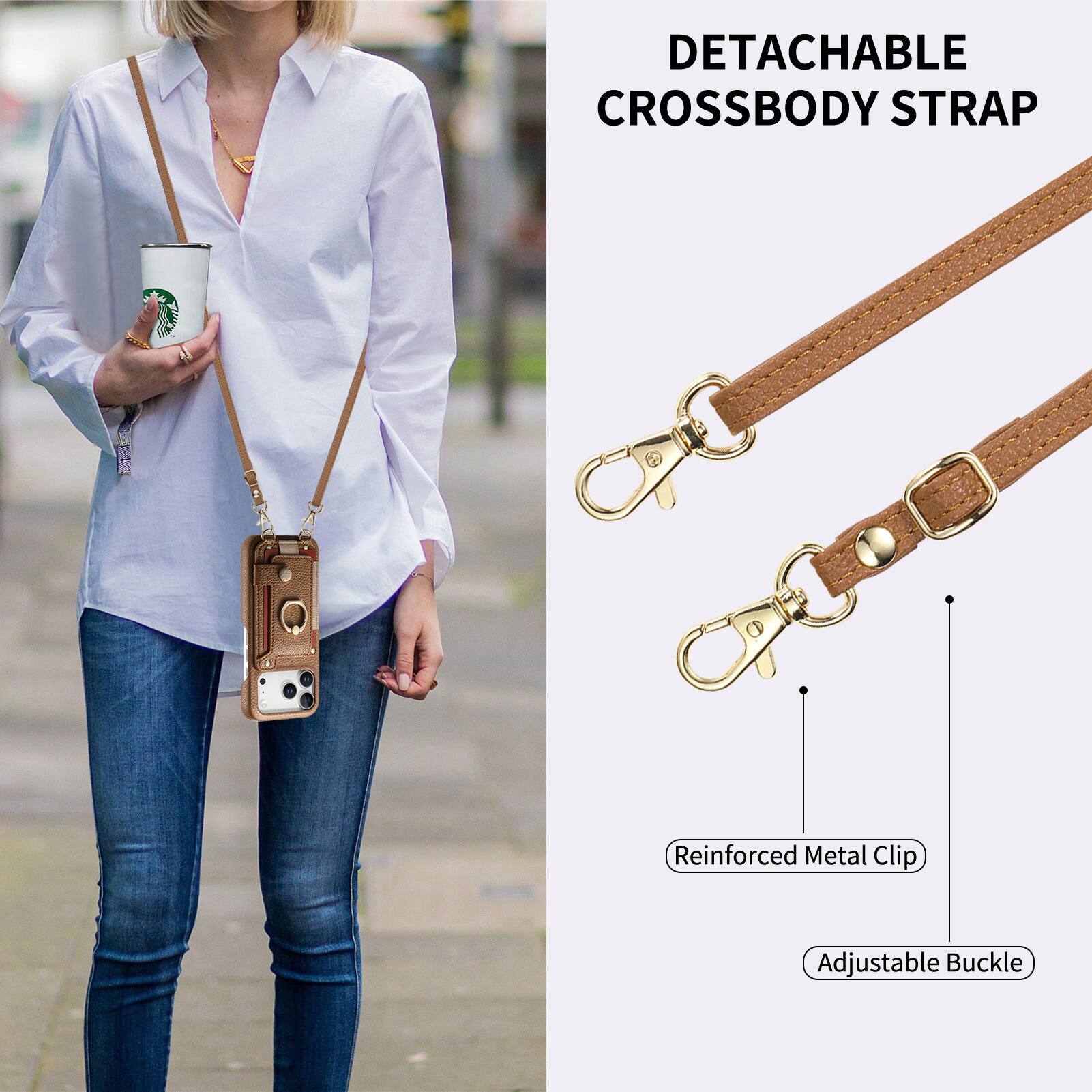 DETACHABLE CROSSBODY STRAP

Reinforced Metal Clip

Adjustable Buckle