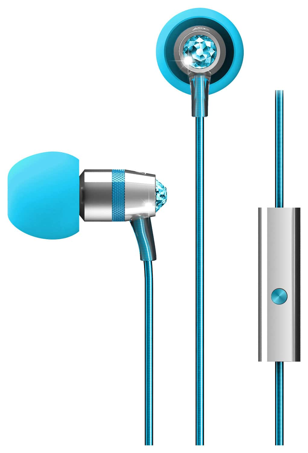 Best Buy Mee Audio Wired Earbud Headphones Turquoise Ep M11j Tq Mee 0499