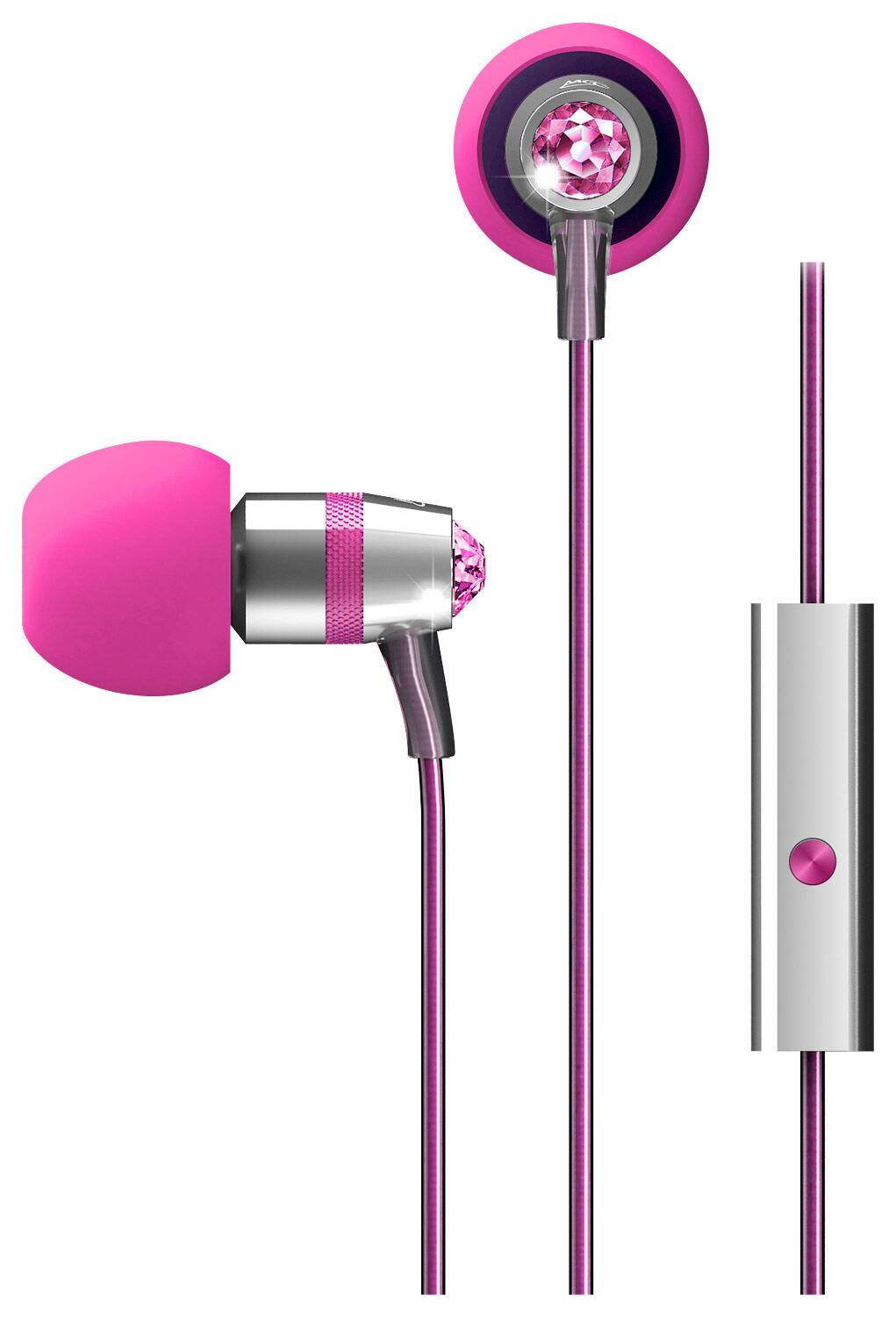 Front. MEE audio - Wired Earbud Headphones - Pink.