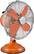 Angle. 10" Table Fan - Orange.