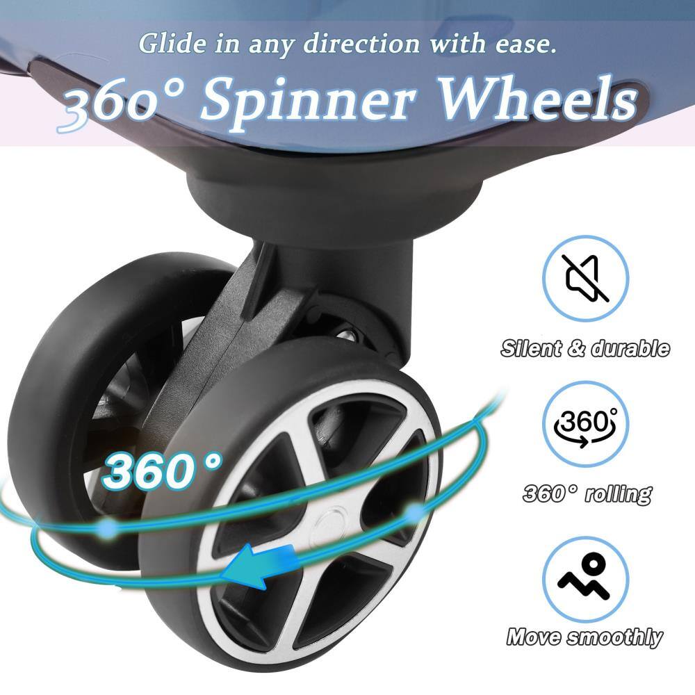 Glide in any direction with ease.

360° Spinner Wheels

- Silent & durable
- 360° rolling
- Move smoothly