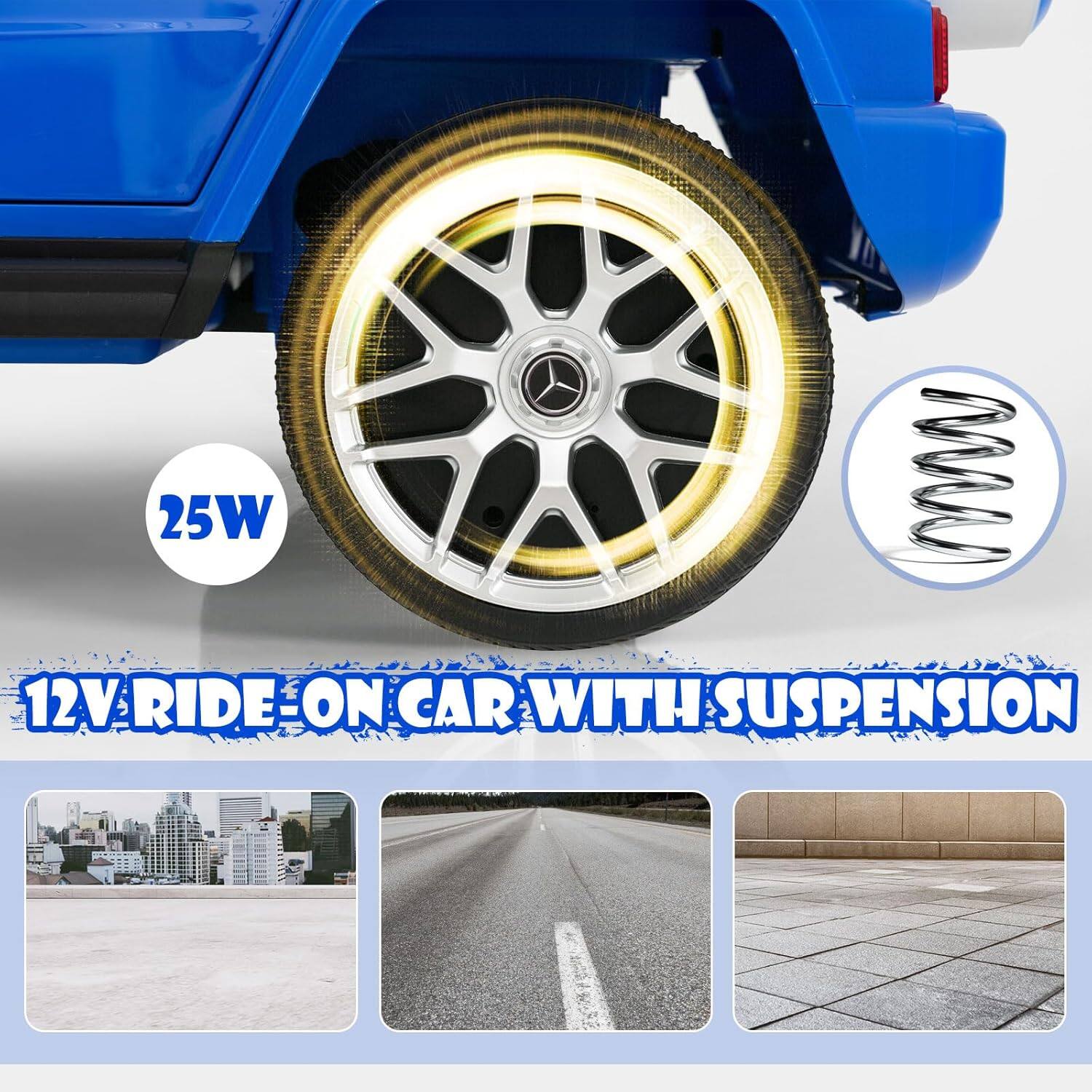 25W  
12V RIDE-ON CAR WITH SUSPENSION
