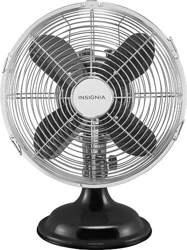 Insignia™ - 10" Table Fan - Black - Larger Front