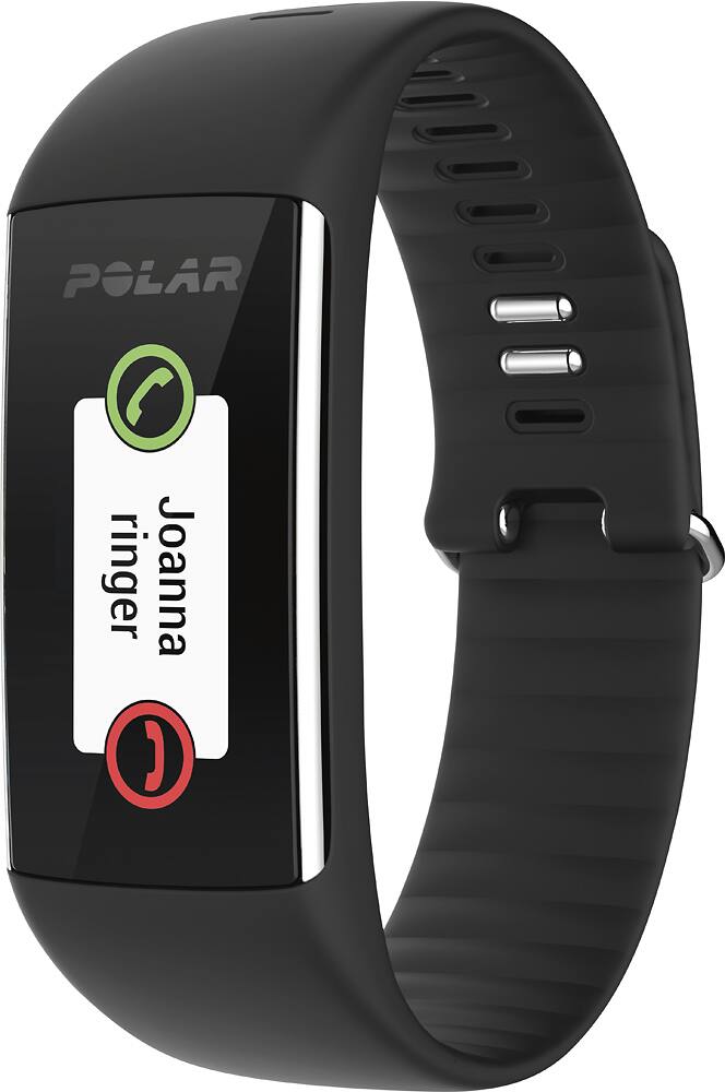 Left. Polar - A360 Fitness Tracker + Heart Rate (Medium) - Charcoal Black.