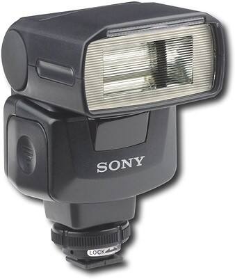 Angle Standard. Sony - Hinged Flash with Intelligent Shoe.