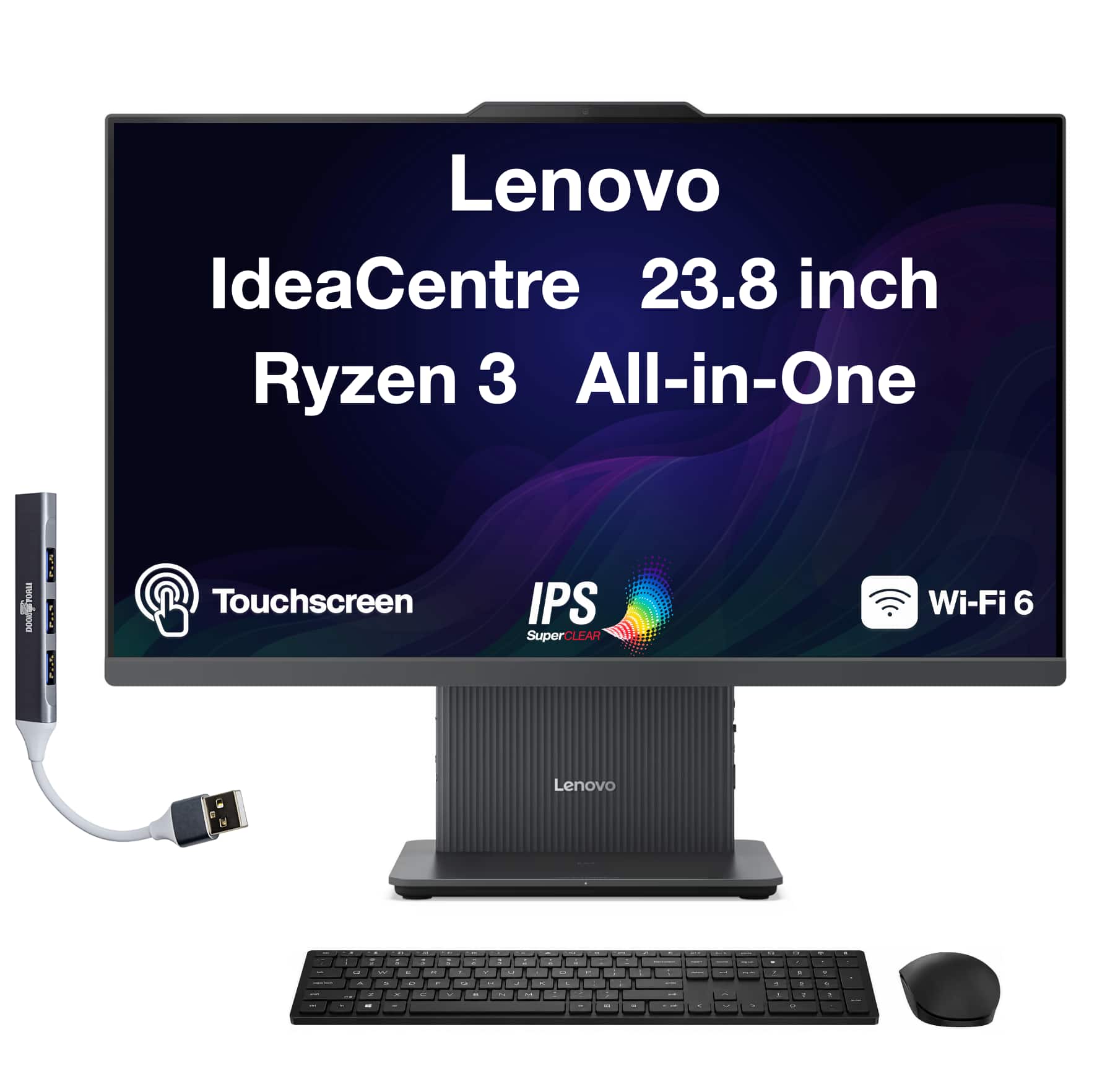 Lenovo - Upgraded - IdeaCentre 24ARR9 All-in-One 23.8 FHD Display (Ryzen 3 7335U, 16GB, 256GB SSD, Win 11 Pro) w/USB Hub - Luna Grey price history on PriceWatchPro
