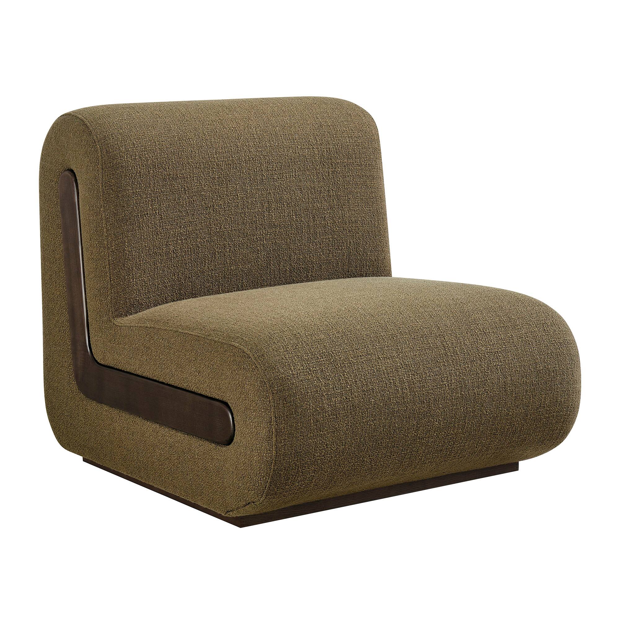 Angle. Modway - Denby Linen Blend Accent Chair by Modway - Olive.