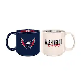 Logo Brands - Washington Capitals 2-Pack 15oz. Stackable Mug Set - Multicolor