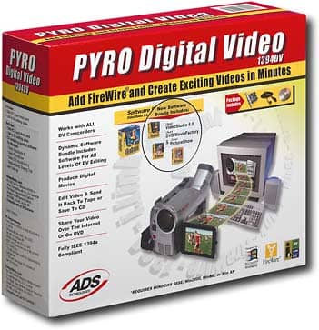 Angle Standard. ADS Technologies - PYRO Digital Video 1394DV (PCI).