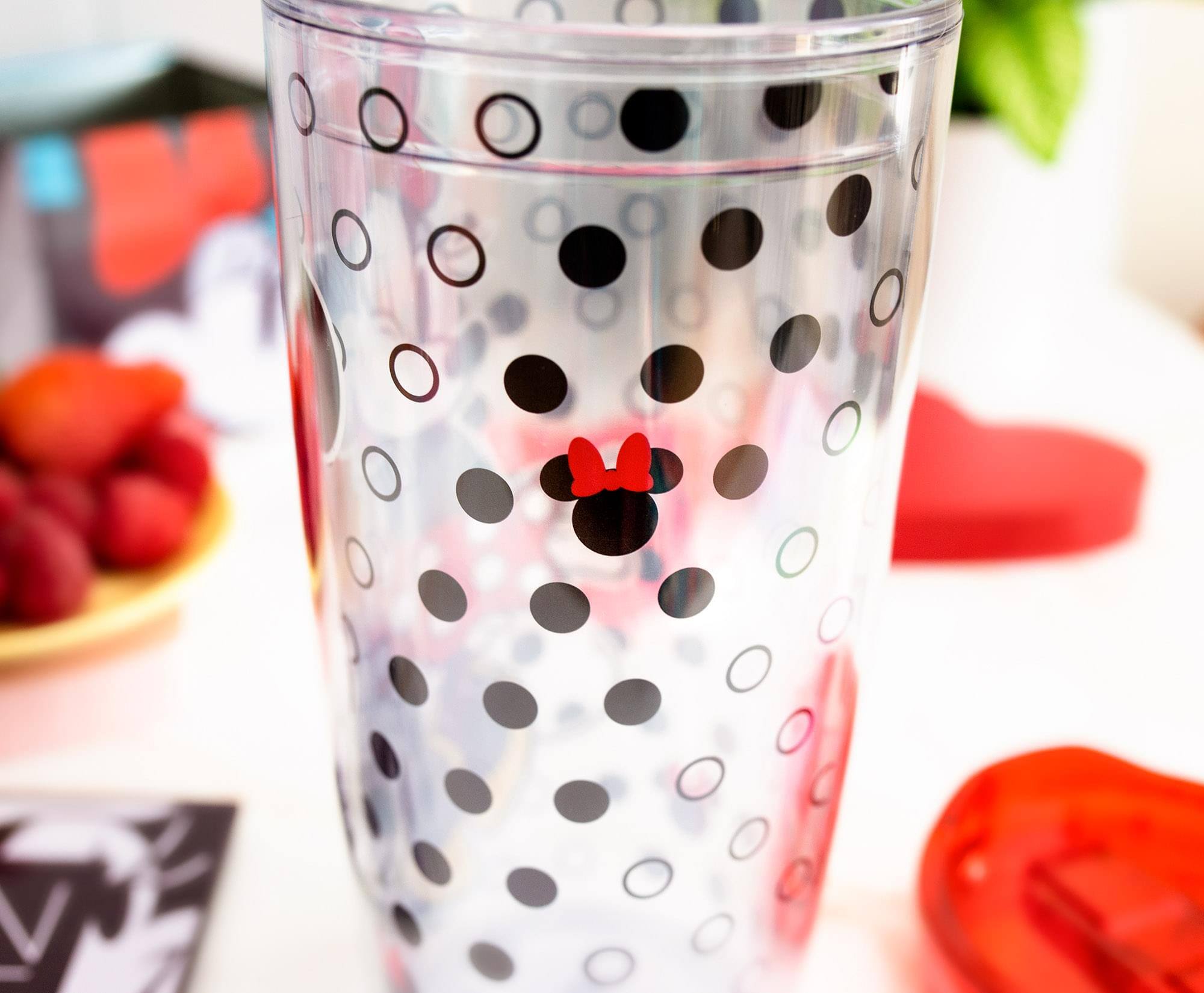 Alt View 2. Disney - Disney Minnie Mouse Travel Tumbler with Slide Close Lid | Holds 20 Ounces - Red.