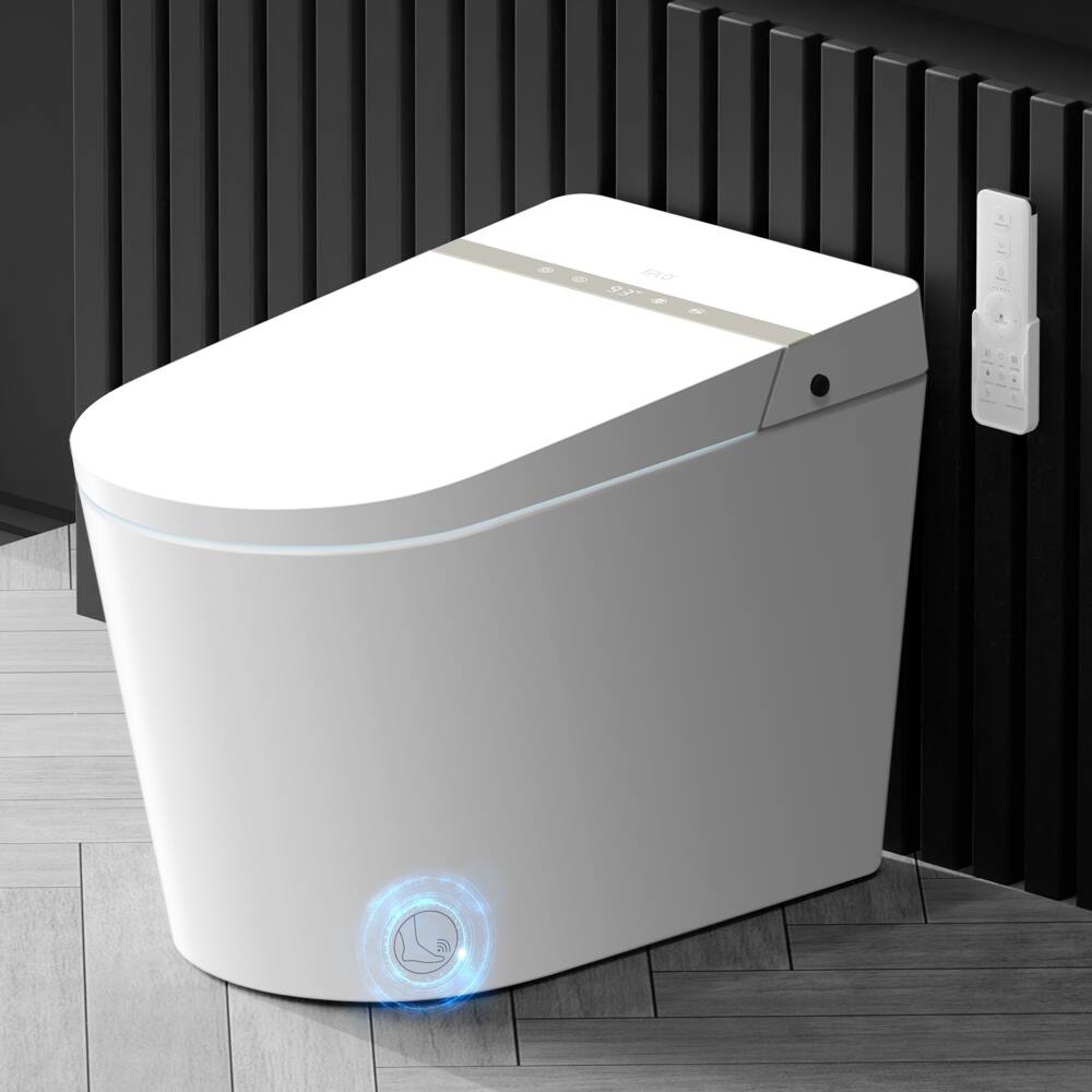 Front. EPLO - G20 Tankless Smart Toilet Bidet,Auto Open/Close lid,Blackout Flush - White.