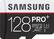 Front. Samsung - PRO+ 128GB microSDXC UHS-I Memory Card - Black/White.