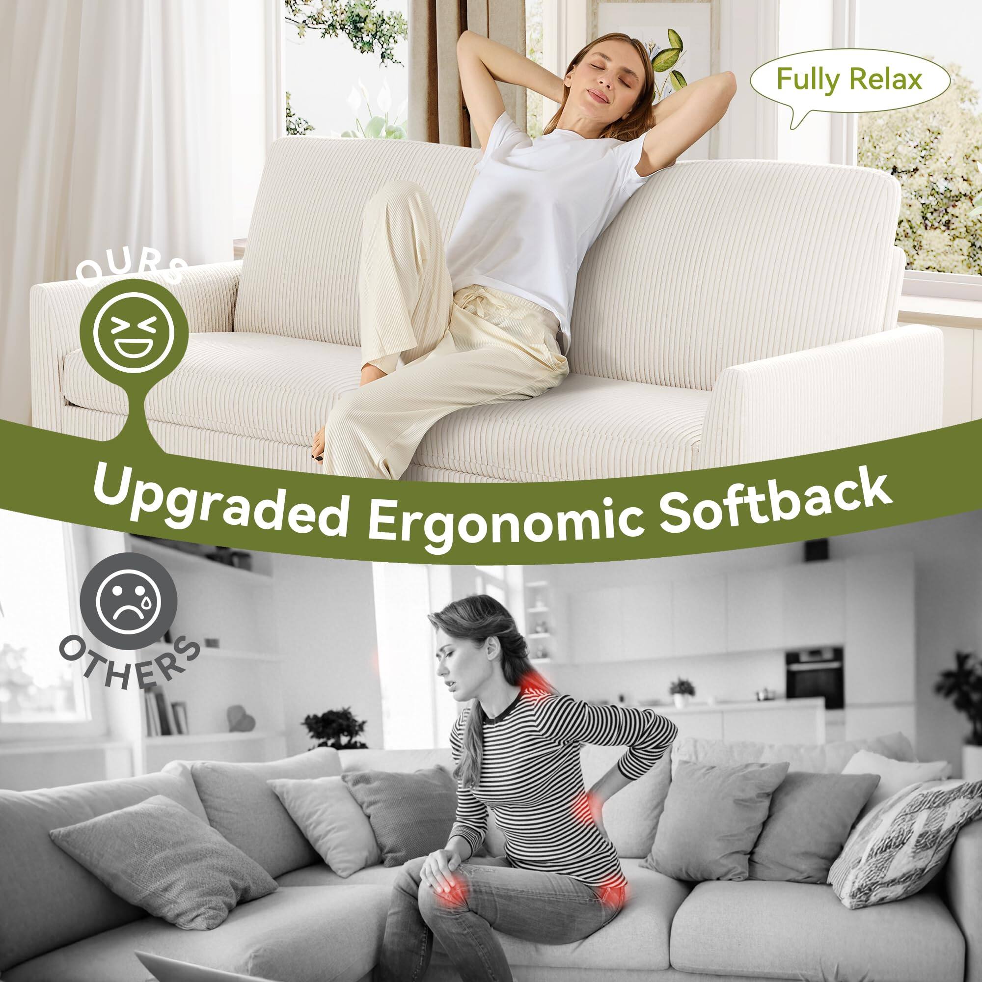 Fully Relax  
Upgraded Ergonomic Softback  

OURS  
Fully Relax  

OTHERS