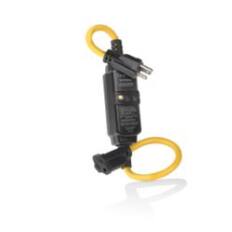 Front. Leviton - Indoor or Outdoor 2 ft. L Black GFCI Extension Cord 14/3 SJTW - Black.