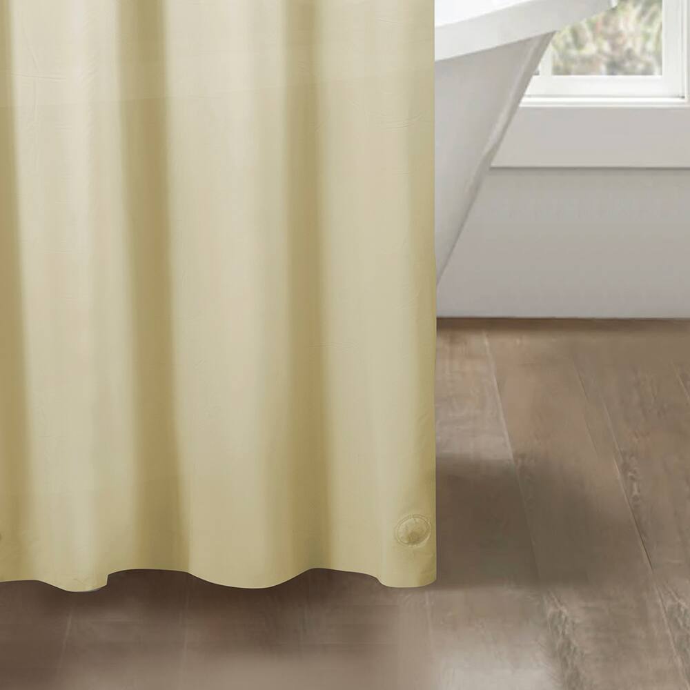 Angle. RT Designers Collection - RT Designers Collection Home 3 Gauge Peva Stylish Shower Curtain Liner 70" x 72" Beige - Beige.