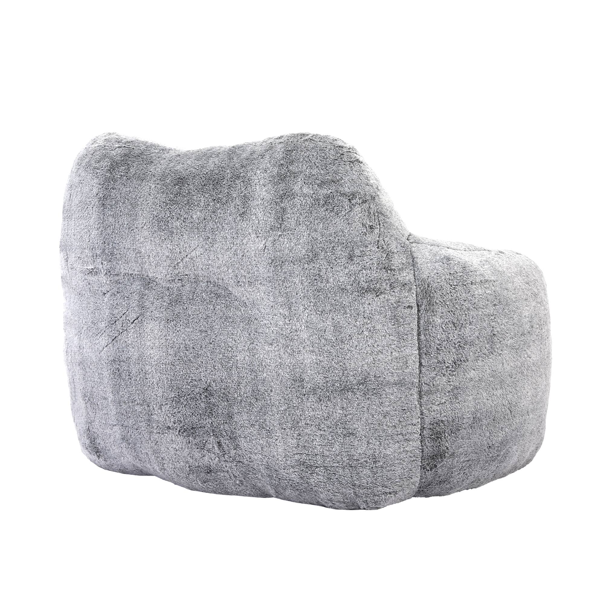Alt View 7. GOODSILO - Bean Bag Chair Sofa with Armrests - Stuffed High-Density Foam, Lazy Comfy Seating for Adults in Living Room, Bedroom - Dark Gray.