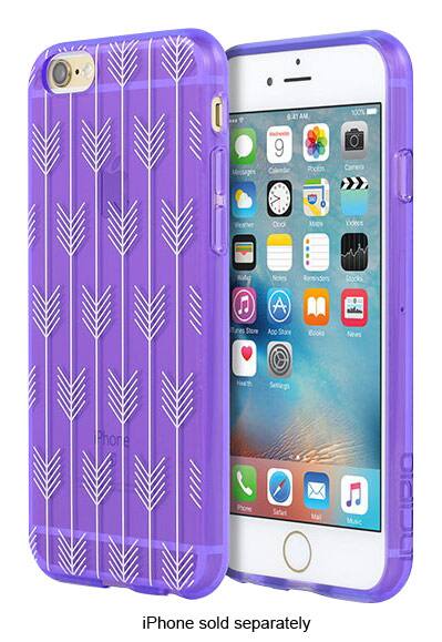 Incipio - Design Series Hard Shell Case for Apple® iPhone® 6 and 6s - Arrow Purple - Larger Front