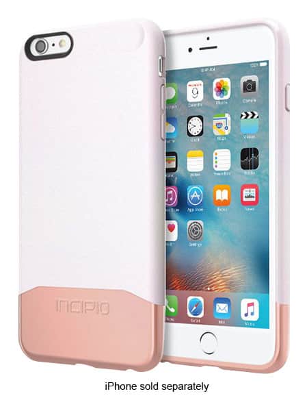 edge chrome hard shell case for apple iphone 6 plus and 6s plus - iridescent white/rose gold edge chrome hard shell case for apple iphone 6 plus and 6s plus - iridescent white/rose gold