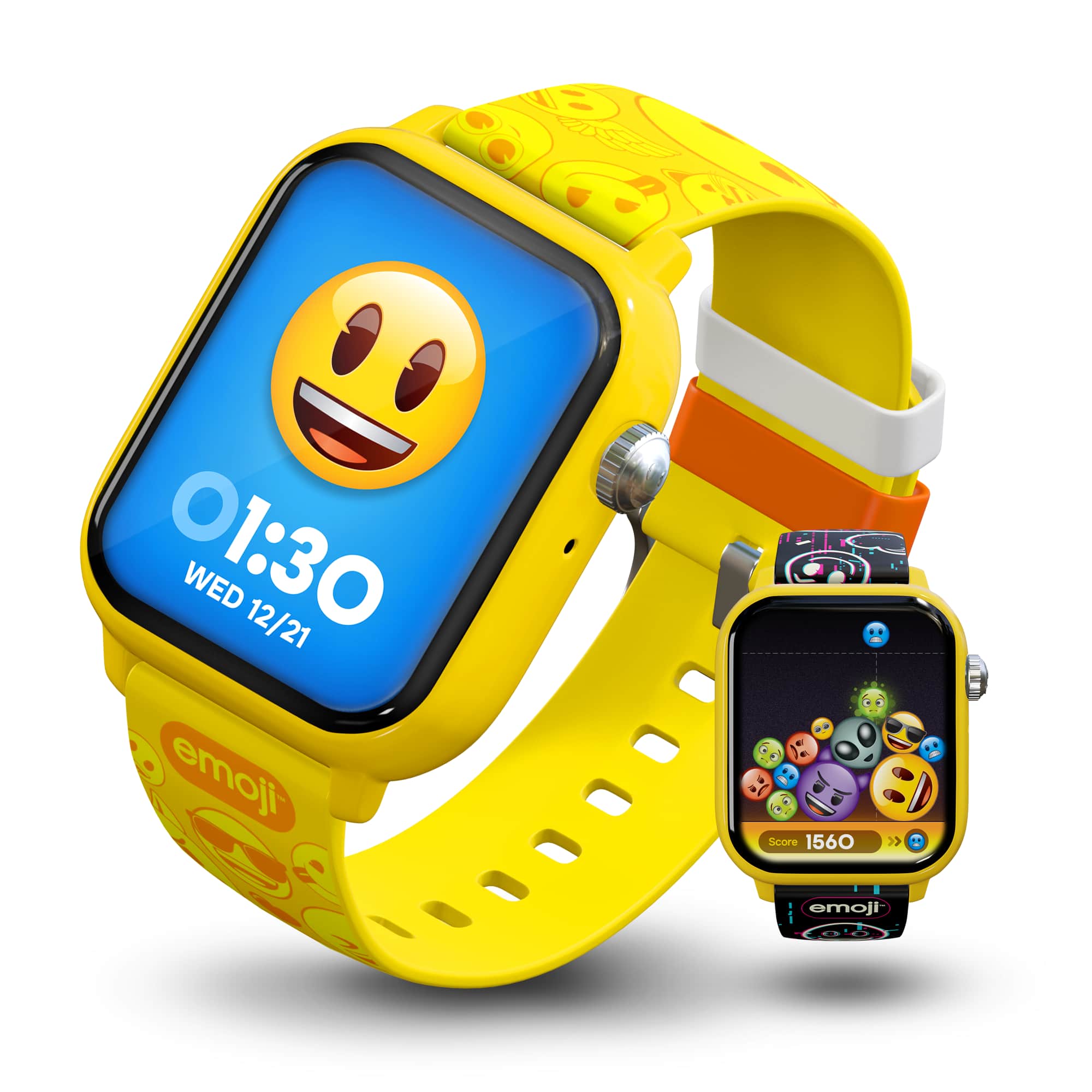 emoji®: My Play Watch – All-Ages Gaming Smartwatch, Selective Tech, Fitness Tracker, 100+ Watch Faces, Water Resistant - Yellow