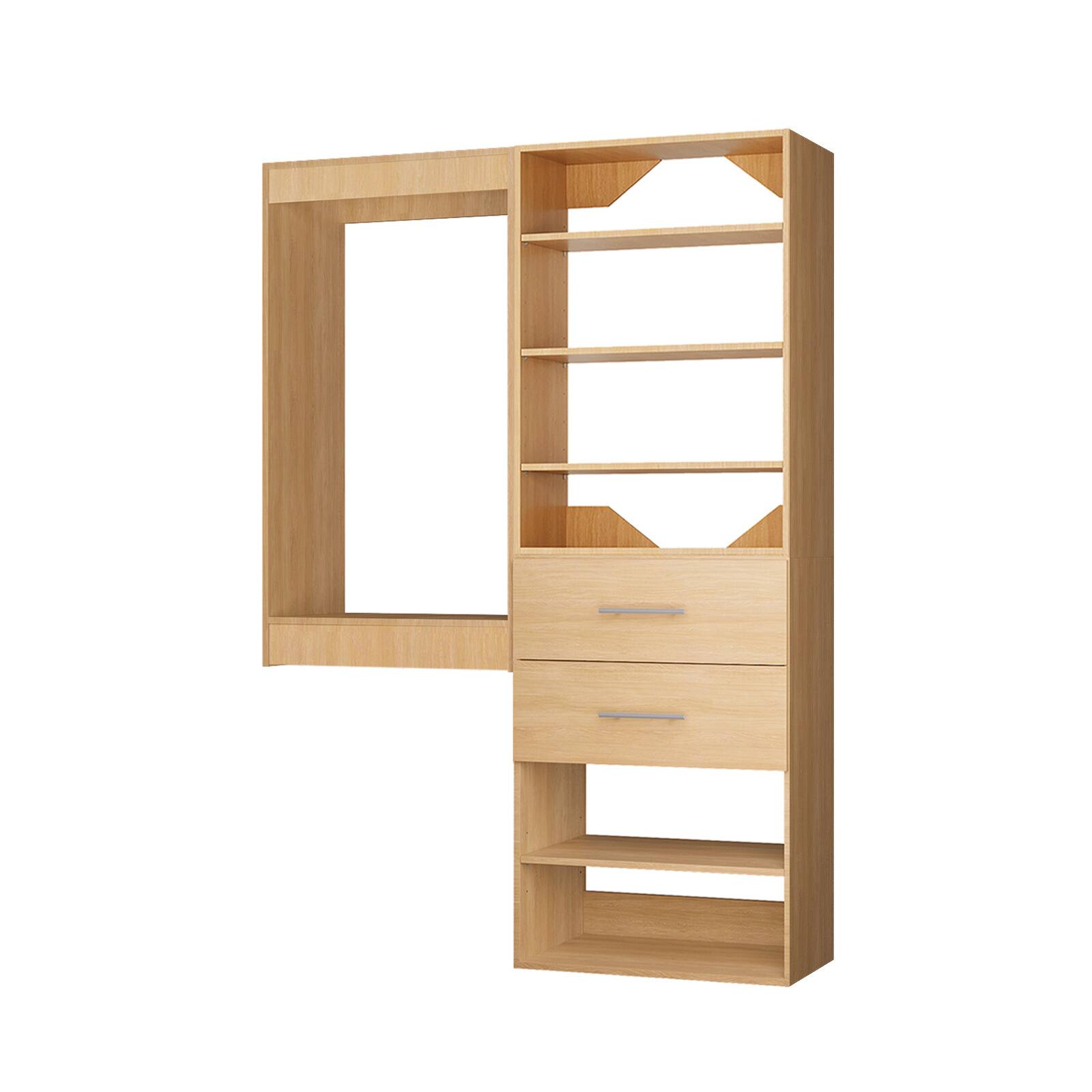 Alt View 3. Roomtec - Roomtec 49 in Wood Modular Closet System Unit-Customizable Wall Mounted Walk-In Closets for Bedroom or Walk-in Closet - Wood.