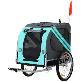Aosom - Dog Bike Trailer with 3 Entrances Large Wheels