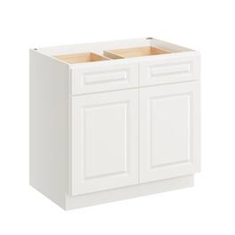 Boyel Living - 36 Inch Kitchen Base Cabinet with Full Overlay Doors - Glacier White
