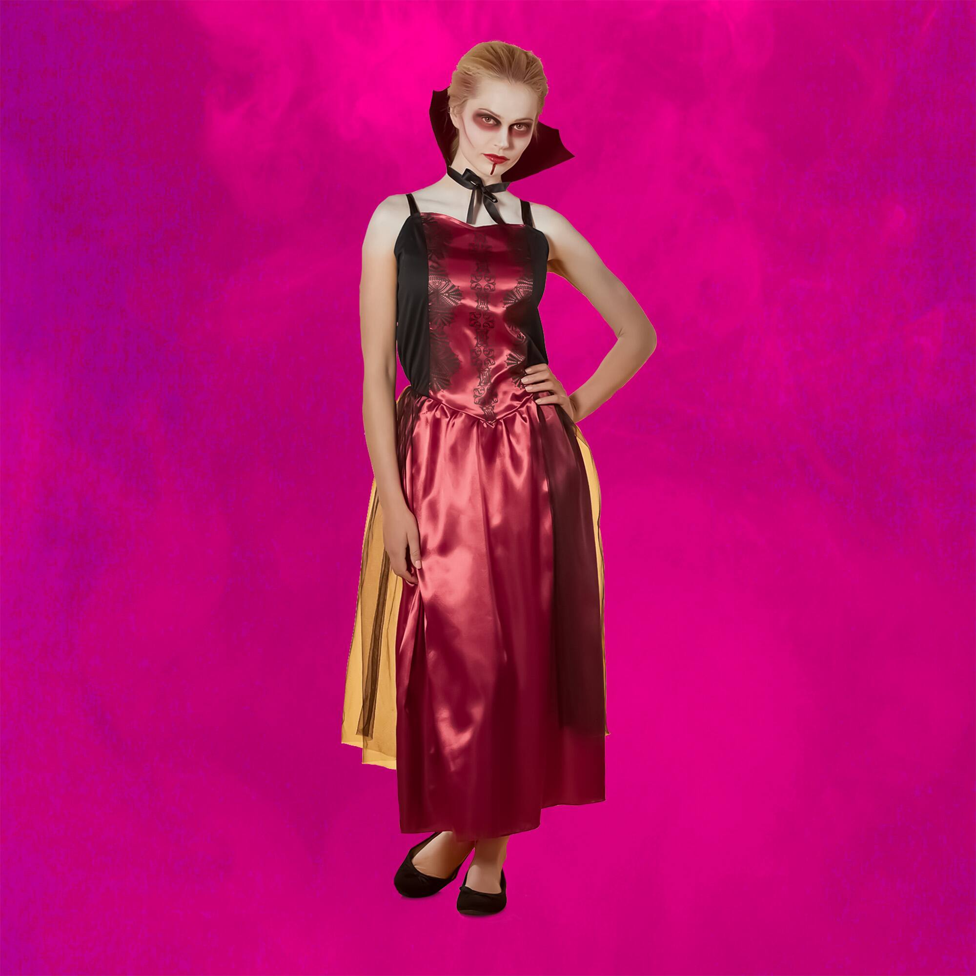 Alt View 2. Northlight - Black and Red Vampire Countess Women Adult Halloween Costume - Small - Black.