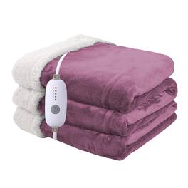 NICHOLAS KLEIN - Heated Blanket Electric Full Size 72''x84'' Soft Flannel Heating With 1 10 Hour Auto Off 6 Heat Settings Ma - 07 - Purple 50''x60''(Throw)
