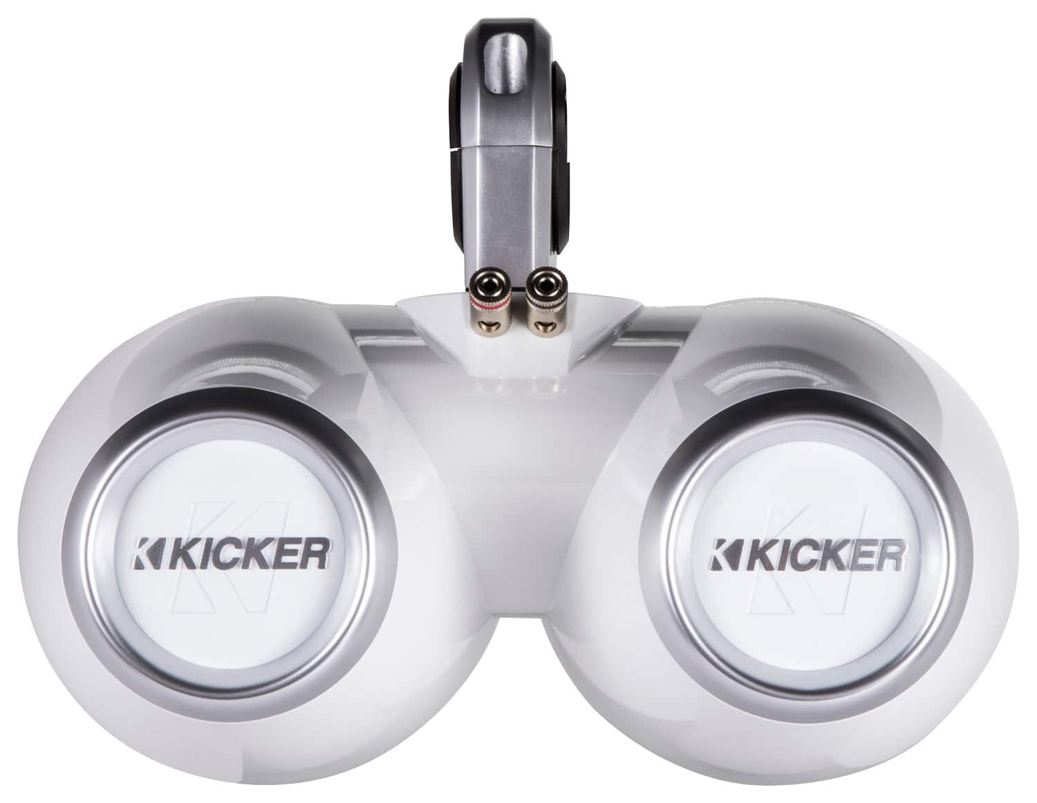 KICKER - KMTEDW Tower Enclosure for Kicker 6" and 6.5" Drivers (Pair) - White - Larger Front