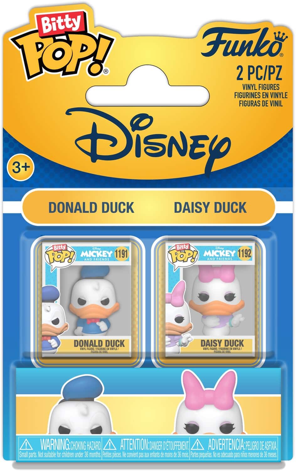 Funko Bitty POP!: Disney 2-Pack - Donald & Daisy - COLLECTABLES - Multicolor