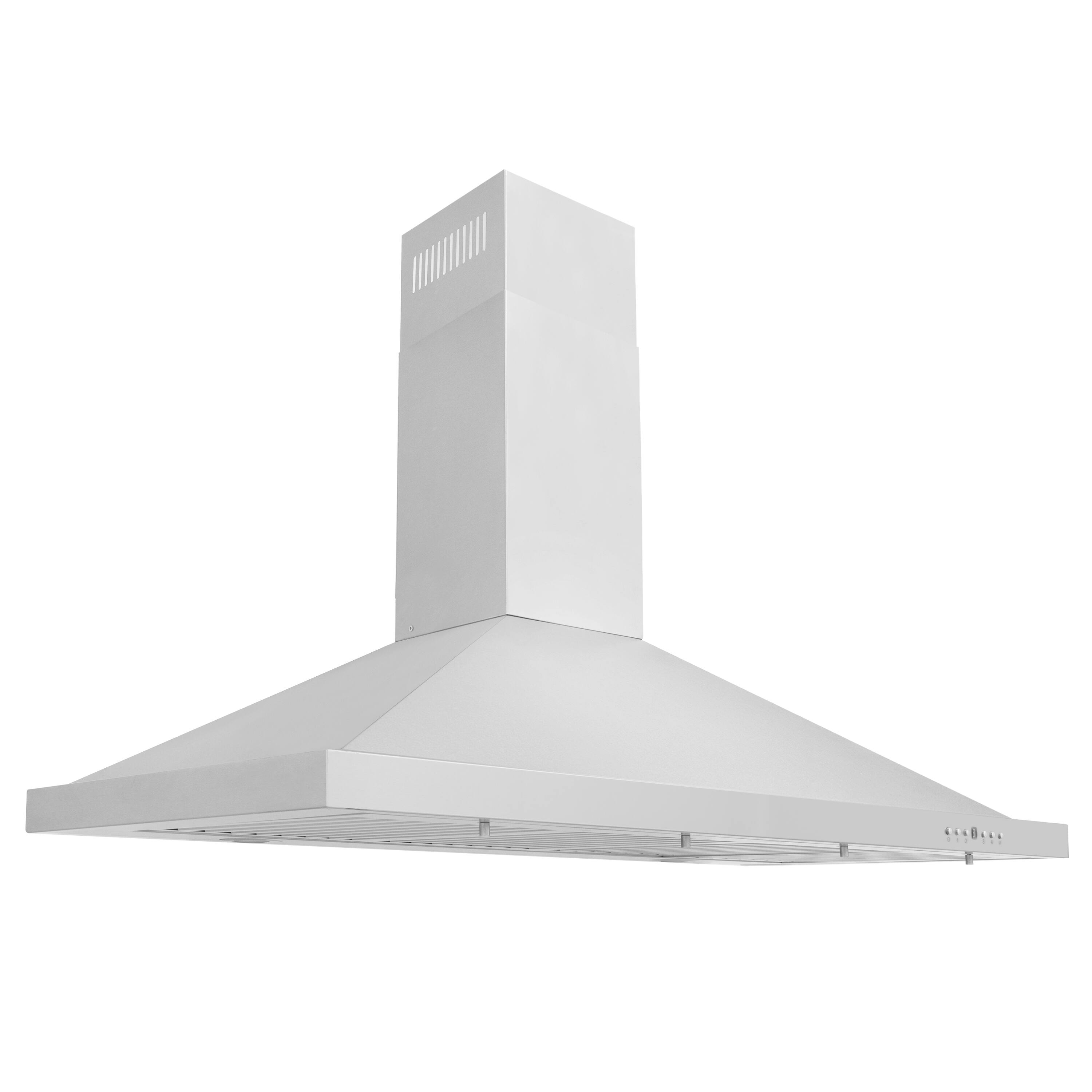 Left. ZLINE - 42" Externally Vented Range Hood - Brushed Stainless Steel.
