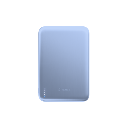 Front. BMX - SolidSafe AIR 5K Magnetic Solid-State Power Bank - Light Blue.