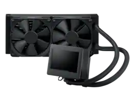 ASUS - ROG Ryujin III 240 AIO Liquid Cooler, 240mm Rad, Asetek 8th Gen, 2x Noctua Fans, 3.5" LCD - color LCD