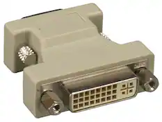 Front. Cable Leader - DVI to VGA Adapter – DVI-A Female to VGA HD15 Male Monitor Converter - Beige.
