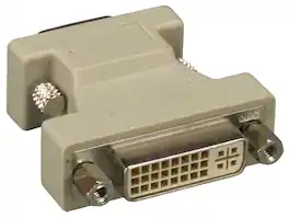 Cable Leader - DVI to VGA Adapter – DVI-A Female to VGA HD15 Male Monitor Converter - Beige