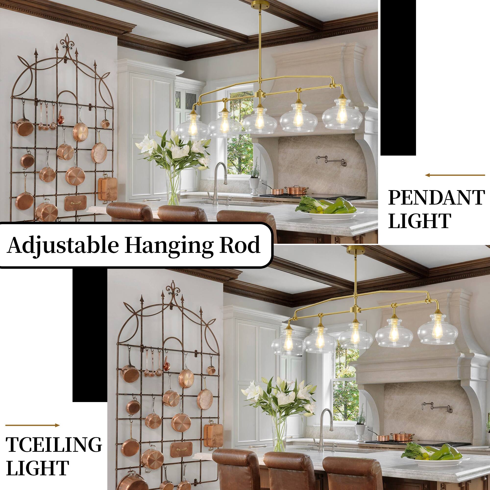 Adjustable Hanging Rod

Pendant Light

TCEILING Light