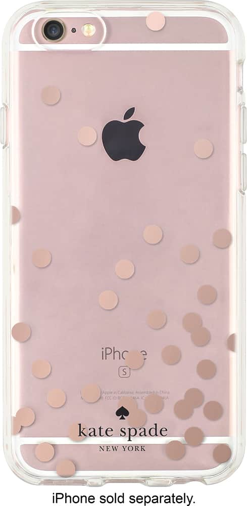 Alt View 1. kate spade new york - Hard Shell Clear Case for Apple® iPhone® 6 and 6s - Rose Gold/Clear.