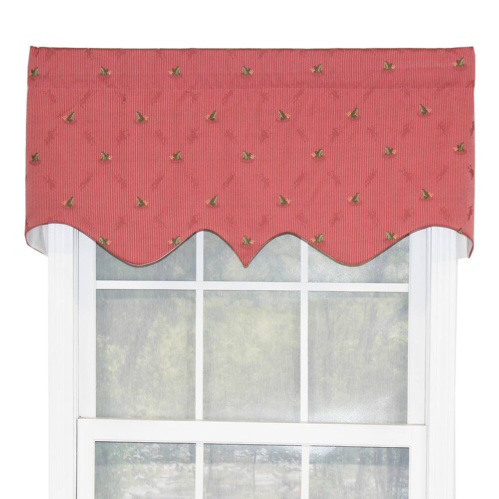 Angle. RLF Home - RLF Home Ribbit Regal High Quality Valance 3" Rod Pocket Window Treatment 50" x 17" Camelia Pink - Camelia pink.