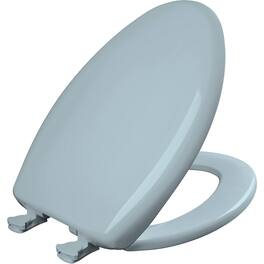 BEMIS - Elongated Plastic Toilet Seat with STA-TITE Seat Fastening System, EasyClean and WhisperClose Hinge - Heron Blue