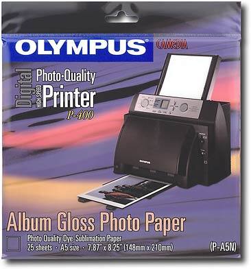 Front Standard. Olympus - 25-Pack Glossy Album Photo Paper.