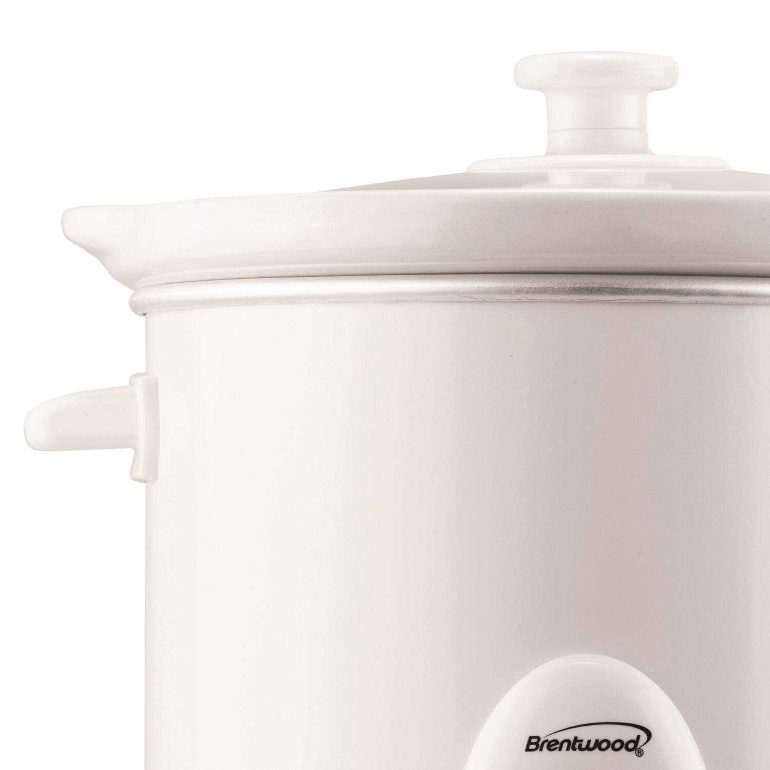 Alt View 4. Brentwood - Brentwood Sc-135w 3-qt. 170-watt Slow Cooker (white) - white.