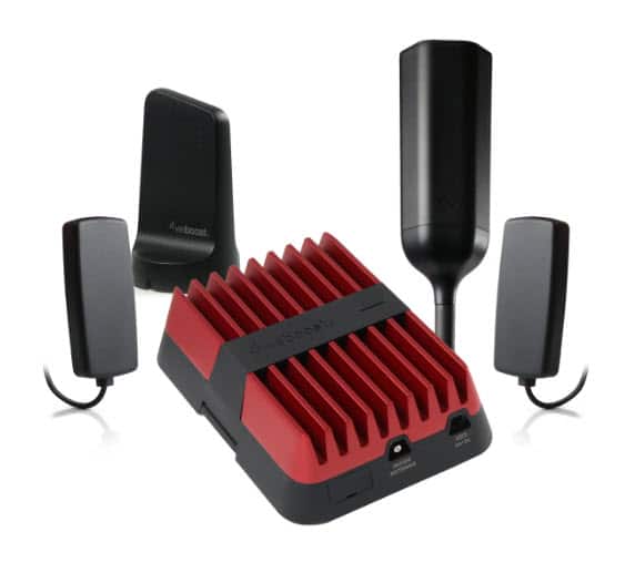 Solid Signal - Rover Duo OTR 2-in-1 Car-to-Truck Cell Phone Signal Booster - Powered by weBoost - Black, Red