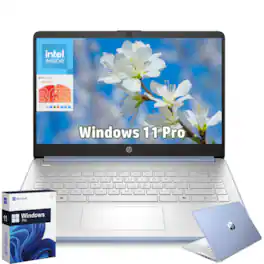 HP - 14" HD Laptop - Intel N150 - 16GB RAM - 128GB UFS - Wi-Fi 6 - Windows 11 Pro - 1 Year Microsoft 365 - Sky Blue