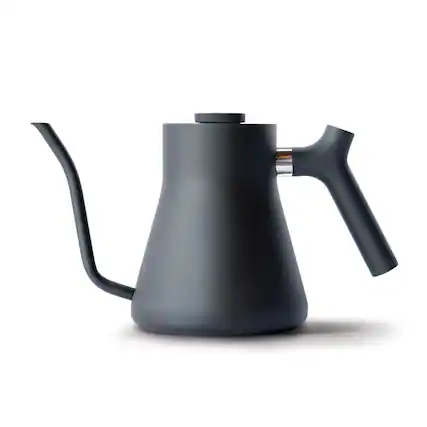Front. Dapper Styles - Stagg Stovetop Pour-over Coffee And Tea Kettle - Gooseneck Teapot With Precision Pour Spout Built-in Matte ... - Matte Black.
