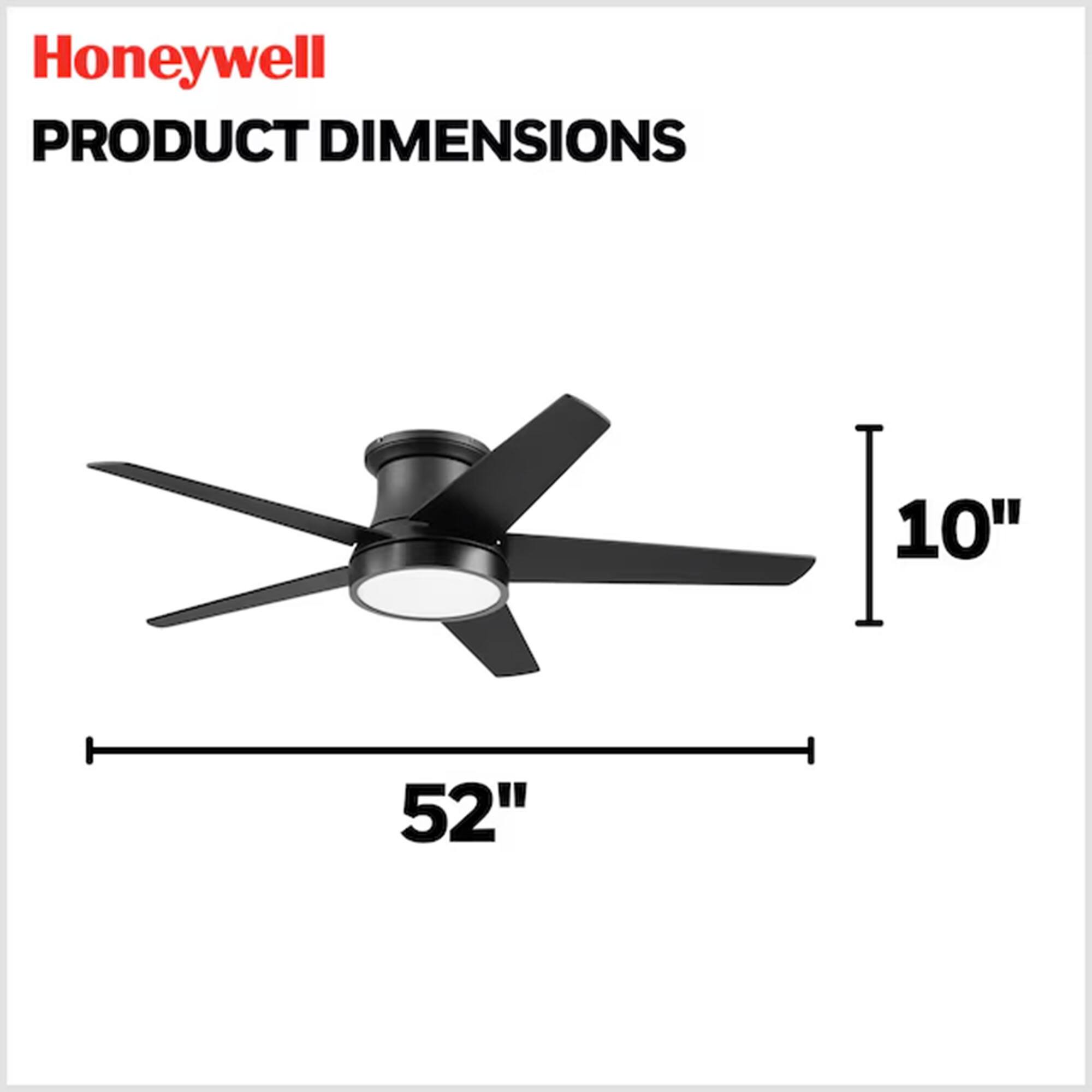 Honeywell  
PRODUCT DIMENSIONS  
10"  
52"