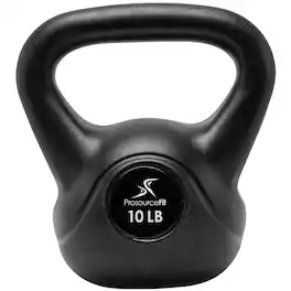 ProsourceFit - Vinyl Kettlebell, 10 lbs - Black