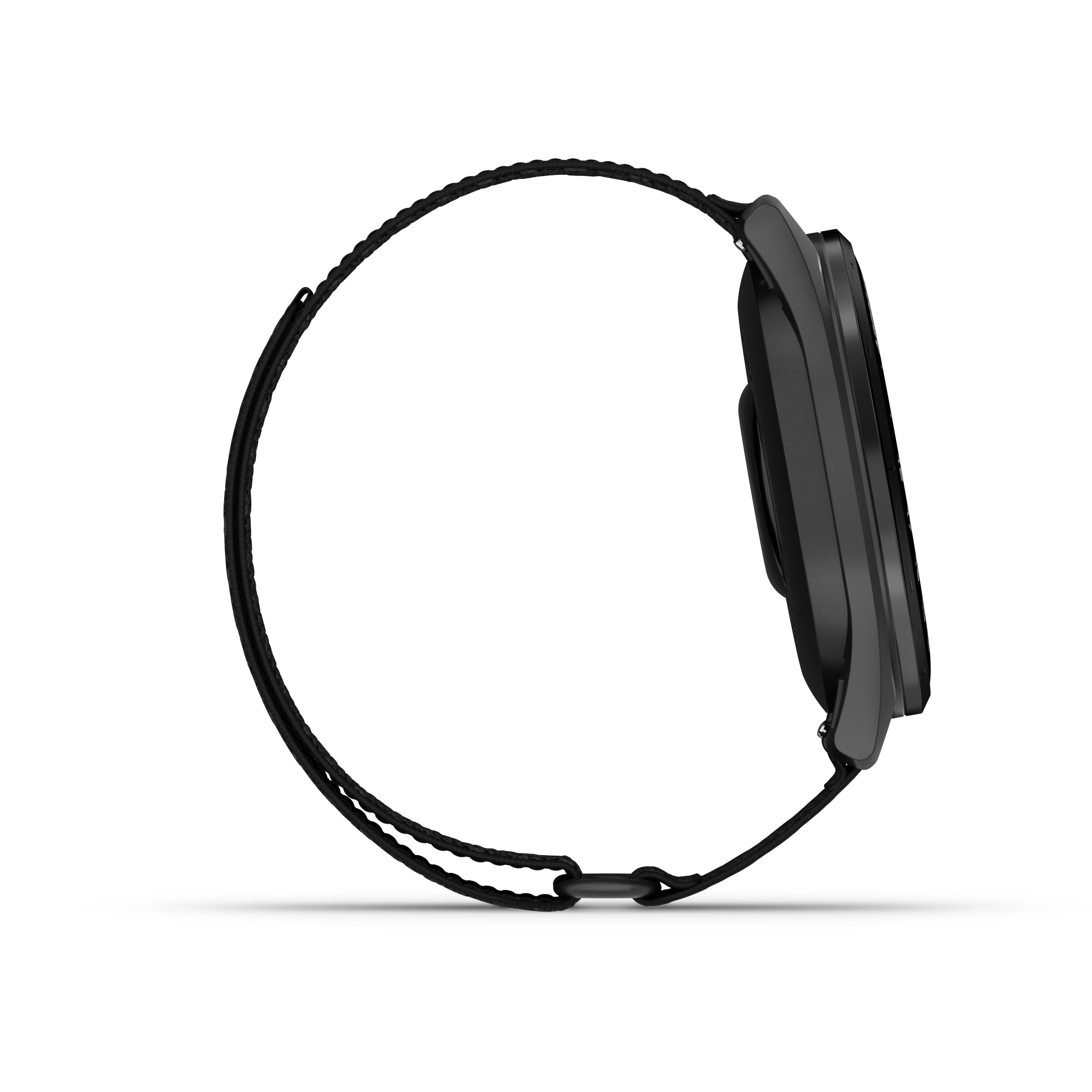 Alt View 6. Garmin - Approach S50 GPS Smartwatch 43mm Anodized Aluminum - Slate Aluminum Bezel with Black Nylon Band.