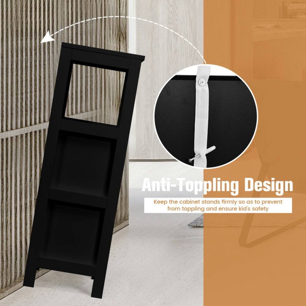 Anti-Toppling Design  
Keep the cabinet stands firmly so as to prevent from toppling and ensure kid's safety